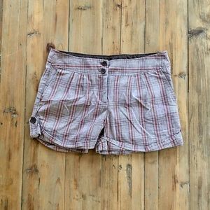 Heart Soul Brown Plaid Shorts Size 9